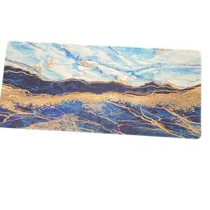 Large Extended Gaming Mouse Pad Stitched Edges, Non-Slip Waterproof Rubber Base